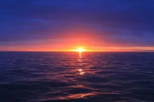 Sunset over the ocean