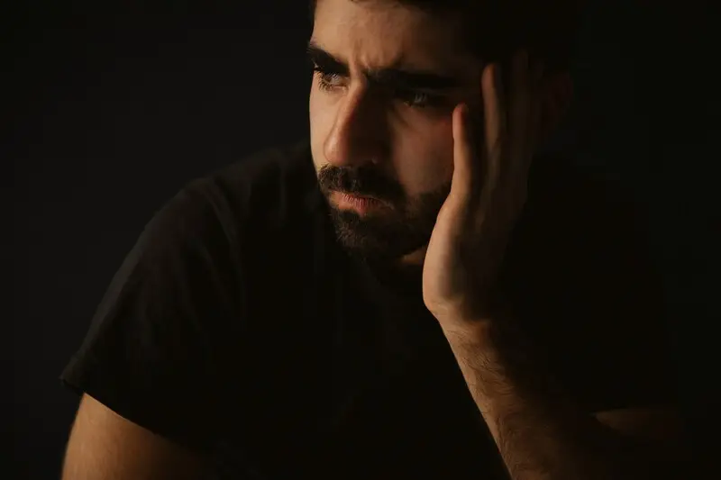 man looking fed-up or frustrated