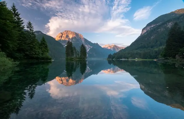 scenic view of a lake and mountains